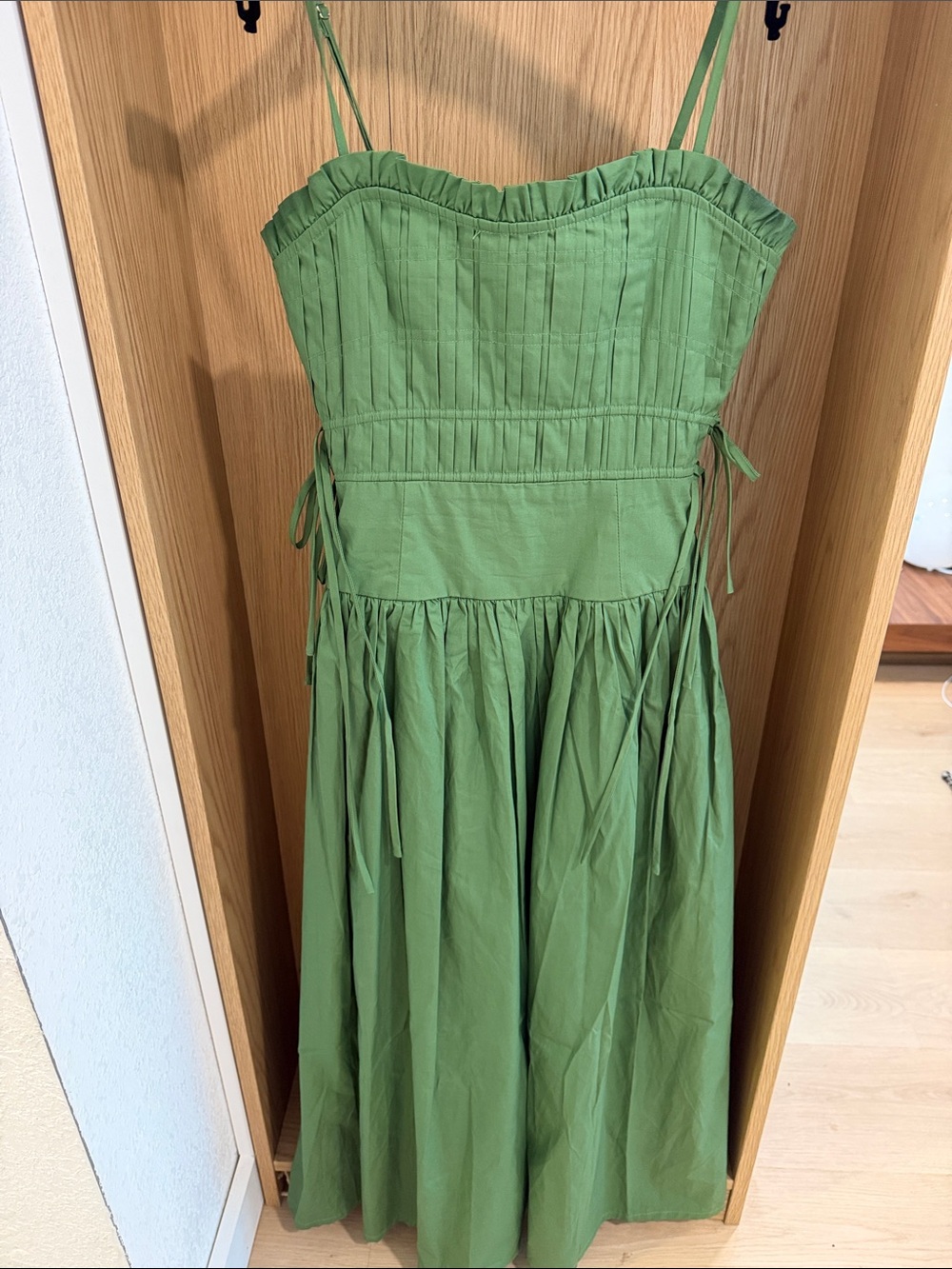REVOLVE Olive Green Spaghetti Strap Maxi Dress
